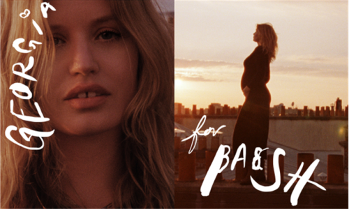 全新品牌挚友Georgia May Jagger携June托特包 出镜演绎ba&sh2024秋冬摩登新境系列广告大片